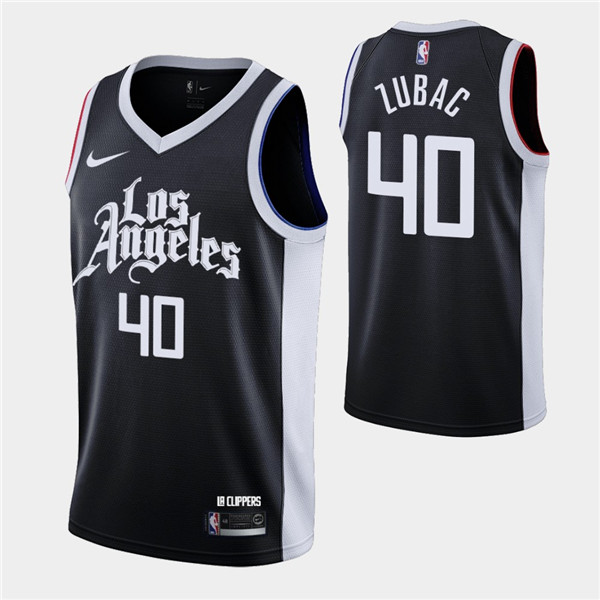 Men's Los Angeles Clippers #40 Ivica Zubac 2020-21 Black City Edition Stitched NBA Jersey